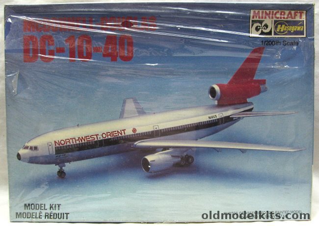 Hasegawa 1/200 McDonnell Douglas DC-10-40  - Northwest Orient (DC-10), 1188 plastic model kit
